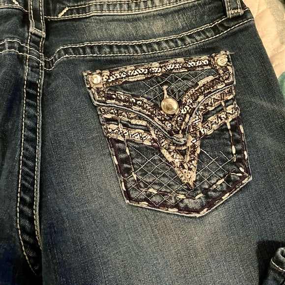 VIGOSS HERITAGE FIT HEAVY STITCH V POCKET EMBROIDERY Size 12/30 - Picture 3 of 4